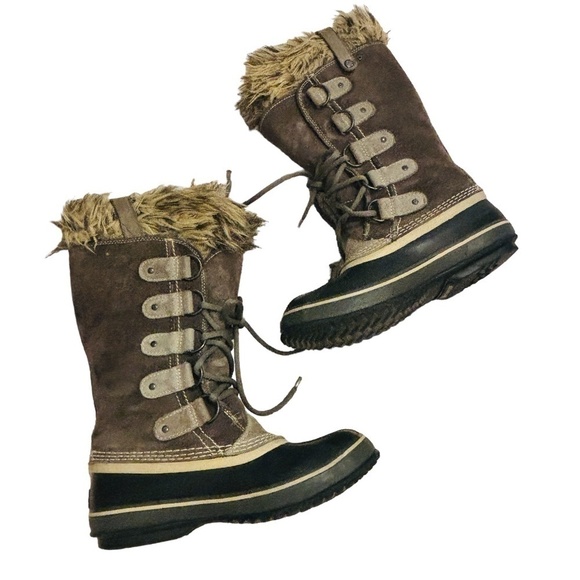 Sorel Joan of The Arctic Brown Winter boots Sz 7 - Picture 3 of 11